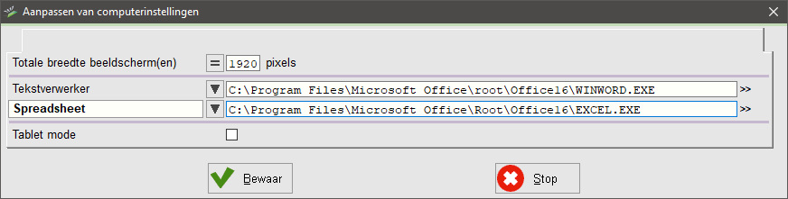 Computerinstellingen