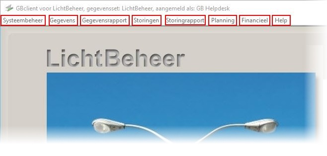 Beginscherm Lichtbeheer