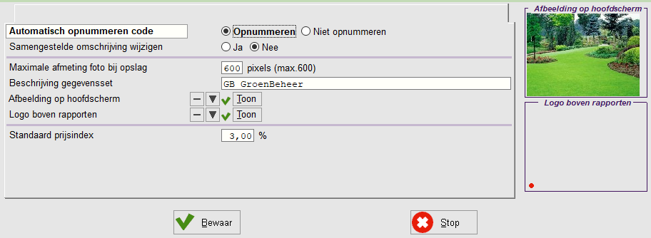 Systeeminstellingen
