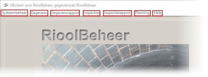 Beginscherm Rioolbeheer