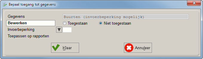 Bepaal toegang tot gegevens