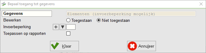 Bepaal toegang tot gegevens